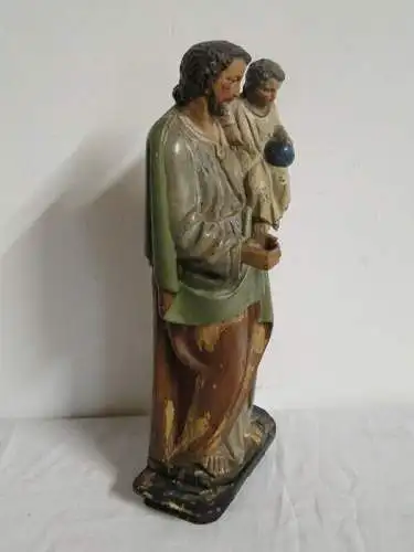 5350D-Holzfigur-handgeschnitze Figur-Hl.Josef-Heiligenfigur-geschnitzt