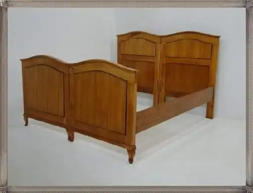 2661-Doppelbett-Art Deco-Jugendstil-Ehebett-Bett-Art Deco Bett-Jugendstil Doppel