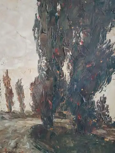 H848-Landschaftsbild-Öl auf Holz-Ölbild-Ölgemälde-gerahmt-Malerei