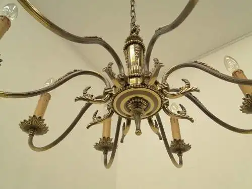 3382D-Messinglüster-Luster-Hängeleuchte-Lüster-Messing-Kronleuchter-Deckenlampe-