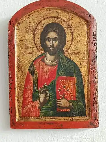 H177-Ikone-Heiligenbild-Ikone auf Holz-Bild-Gemälde-