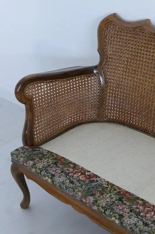 H60682-Chippendalebank-Sofa-Wiener Geflecht-Bank-Chippendale-Sitzbank-Couch-Pols 6