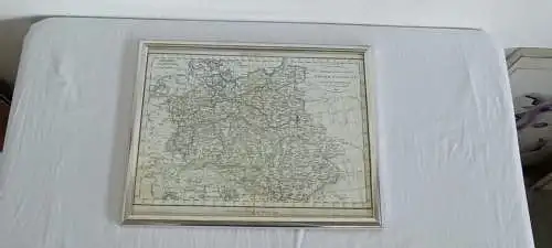 H463-Landkarte-Druck-Kaiserreich Österreich-1812-hinter Glas-Bild-gerahmt-