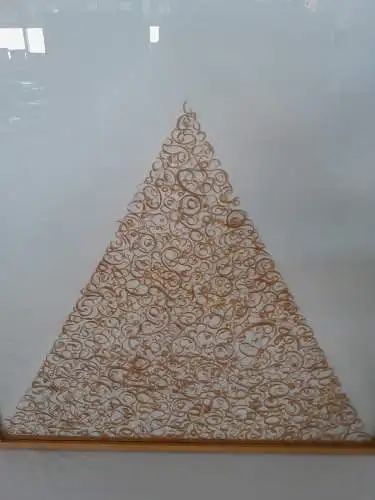 H1314-moderne Kunst-Collage-Bild-Gemälde-gerahmt-hinter Glas