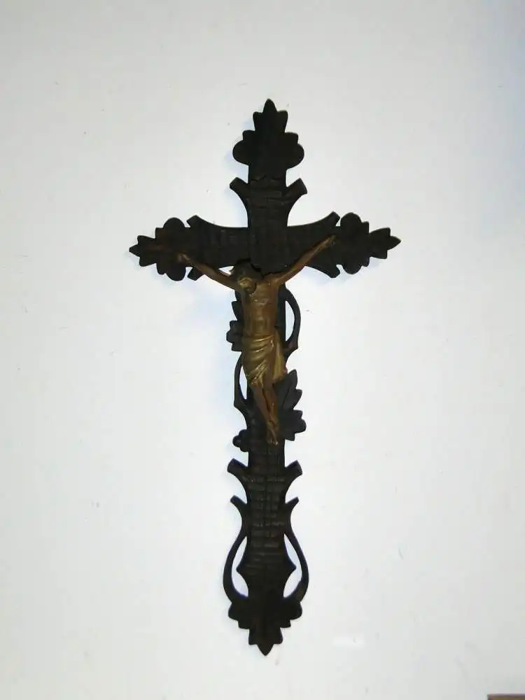 2762D-Jesus-Christus-Kruzifix-Jesus am Kreuz-INRI-Kreuz-altes Kreuz-Jesuskreuz- 0