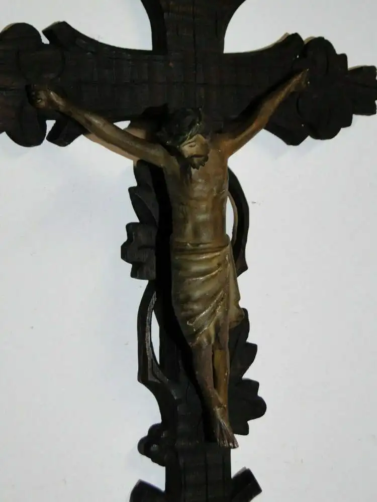 2762D-Jesus-Christus-Kruzifix-Jesus am Kreuz-INRI-Kreuz-altes Kreuz-Jesuskreuz- 1