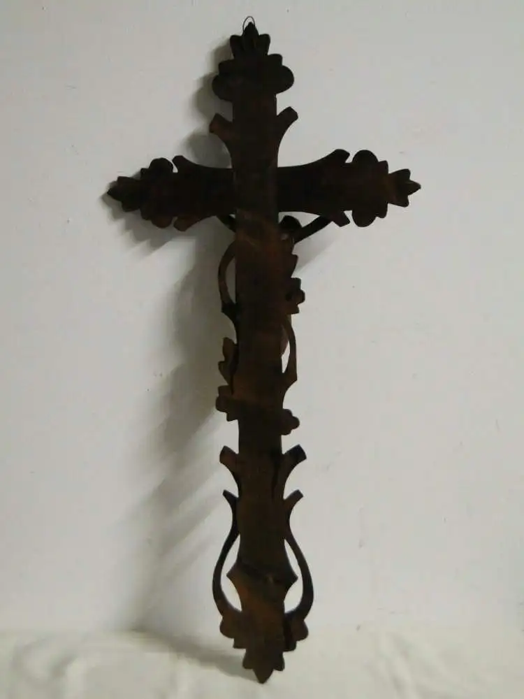 2762D-Jesus-Christus-Kruzifix-Jesus am Kreuz-INRI-Kreuz-altes Kreuz-Jesuskreuz- 5