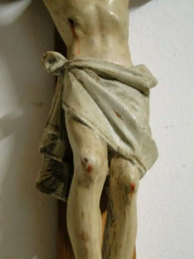 2752D-Jesus-Christus-Kruzifix-Jesus am Kreuz-INRI-Kreuz-altes Kreuz-Jesuskreuz- 5