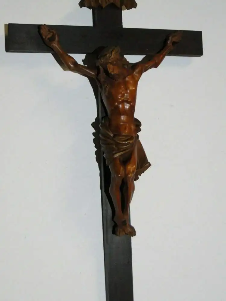 2775D-Jesus-Christus-Kruzifix-Jesus am Kreuz-INRI-Kreuz-altes Kreuz-Jesuskreuz- 1
