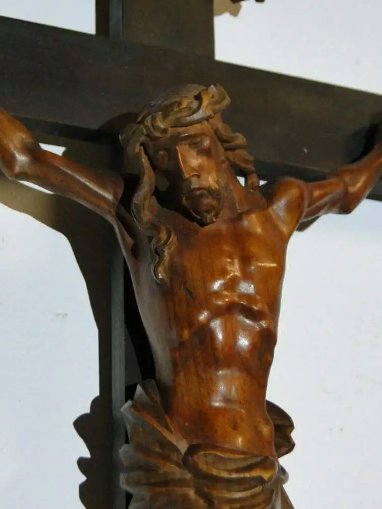 2775D-Jesus-Christus-Kruzifix-Jesus am Kreuz-INRI-Kreuz-altes Kreuz-Jesuskreuz- 2