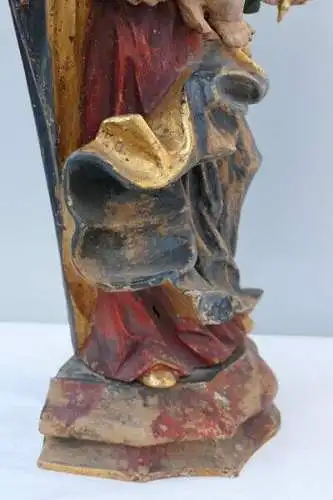 2401D-Madonna-Heiligenfigur-Muttergottes-Figur-Madonna mit Jesukind-geschnitzte 