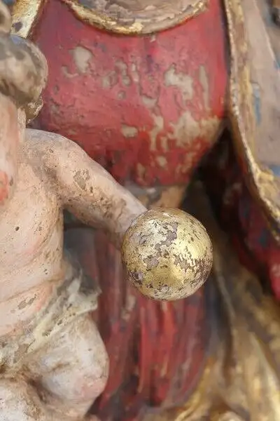 2401D-Madonna-Heiligenfigur-Muttergottes-Figur-Madonna mit Jesukind-geschnitzte  9