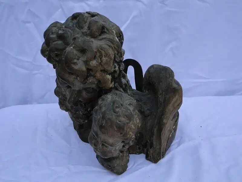 5697D-Büste-Heiligenfigur-geschnitzte Holzbüste um 1700-Holzbüste-Heiligen Figur 4