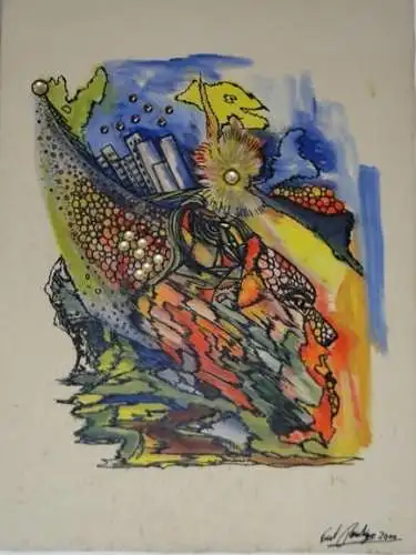 3016/T1- Öl- und Aquarellgemälde-Öl auf Leinen-Ölbild-Öl auf Leinen-signiert