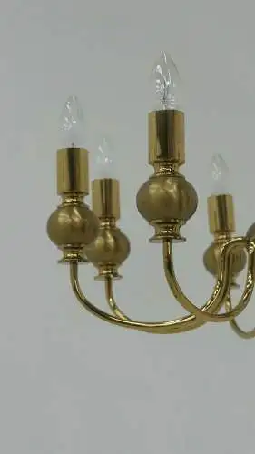 6132-Lüster-Messingluster-Kronleuchter-Hängelampe-Deckenleuchte-Luster-Messing-L