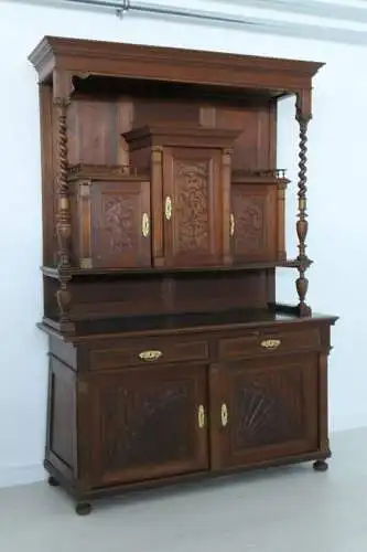 H60695-Historismus-Kredenz-Anrichte-Buffet-Sektretär