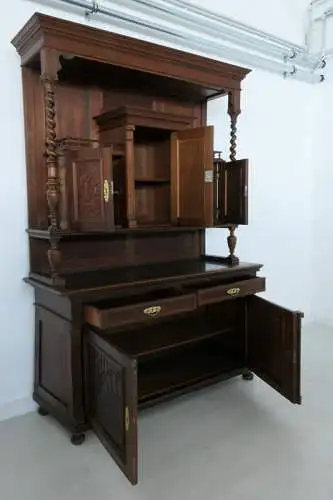 H60695-Historismus-Kredenz-Anrichte-Buffet-Sektretär