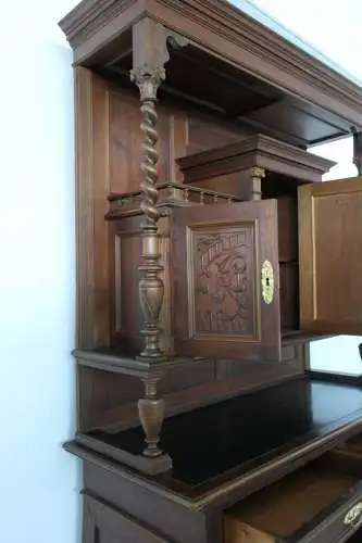 H60695-Historismus-Kredenz-Anrichte-Buffet-Sektretär
