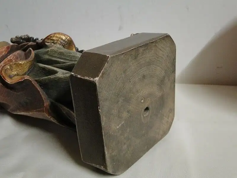 4547-Heiligenfigur-Holzfigur-geschnitzte Figur-Heiliger Josef-Figur-Holzarbeit- 2