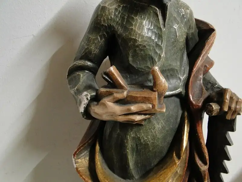 4547-Heiligenfigur-Holzfigur-geschnitzte Figur-Heiliger Josef-Figur-Holzarbeit- 6