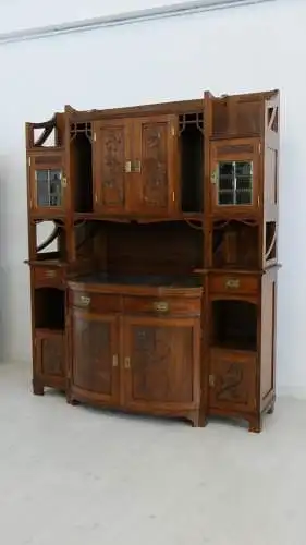 H61141-Jugendstilkredenz-Buffet-Jugendstil-Anrichte-Jugendstilbuffet-Kredenz-Jug