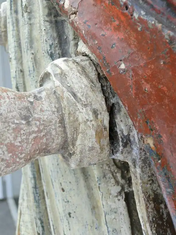 5743D-Heiligenfigur-Barock-handgeschnitzte Barock Heiligenfigur- ca. 100cm hoch- 3