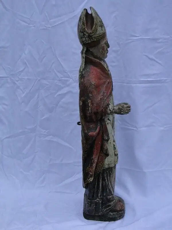 5743D-Heiligenfigur-Barock-handgeschnitzte Barock Heiligenfigur- ca. 100cm hoch- 6