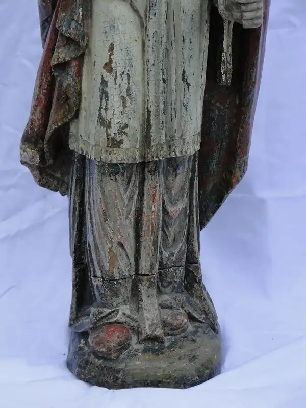 5743D-Heiligenfigur-Barock-handgeschnitzte Barock Heiligenfigur- ca. 100cm hoch- 7