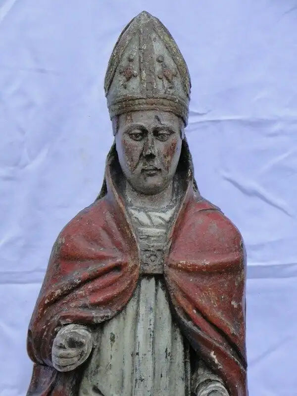 5743D-Heiligenfigur-Barock-handgeschnitzte Barock Heiligenfigur- ca. 100cm hoch- 8