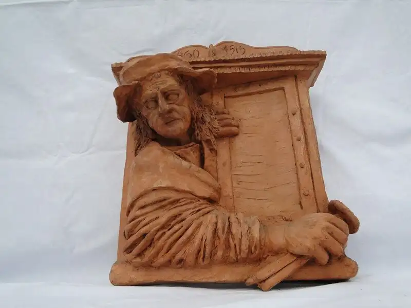 3456-Pilgram-Tonfigur-Meister Pilgram-Fenstergucker-Tonfigur der Fenstergucker-M 2