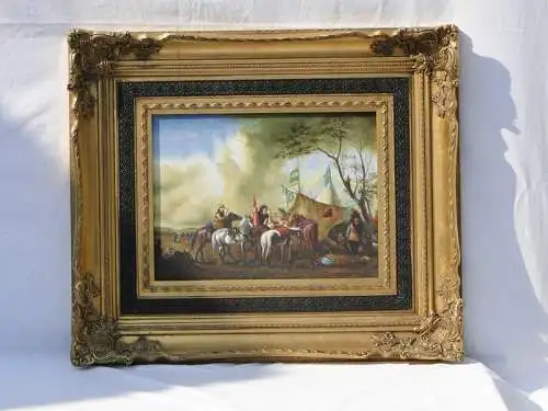 5789D-Bild-Replike nach berühmten Maler-"das Zeltlager"-osmanisch-Prunkrahmen-Bi