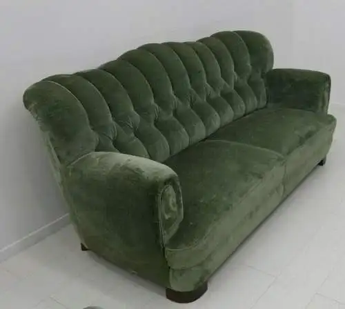 6117-Art Deco Couch-Sitzbank-Sofa-Art Deco-Bank-Couch-Art Deco Sofa-3Sitzer-Pols