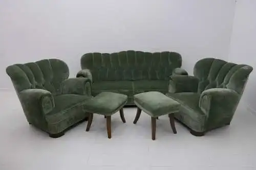 6117-Art Deco Couch-Sitzbank-Sofa-Art Deco-Bank-Couch-Art Deco Sofa-3Sitzer-Pols