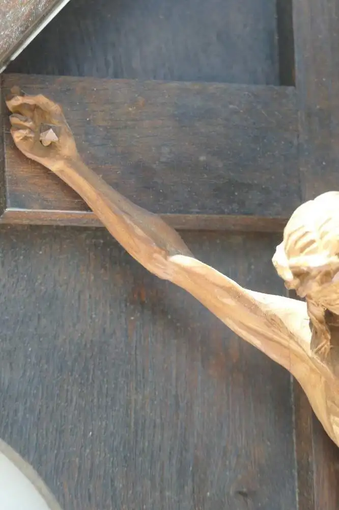 5718D-Jesus-Figur-Kreuz-Schnitzerei-Kruzifix-Holzkreuz-Jesus am Kreuz-Holzjesus- 7