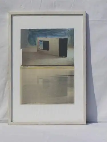 5774D-Bild -" Collage"- signiert 1989-hinter Glas-gerahmt-Bild-Collage