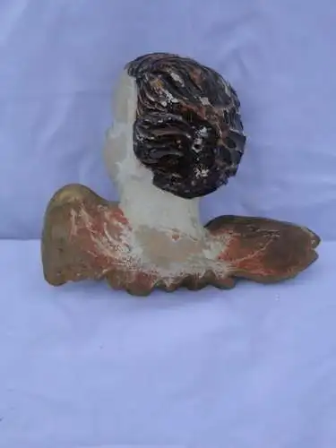5695D-Putenkopf-Putte-geschnitzer Puttenkopf-Holzputte-geschnitzt-Holzputtenkopf