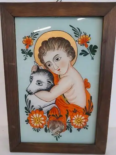 H855-Glasmalerei-gerahmt-Malerei-Bild-Gemälde