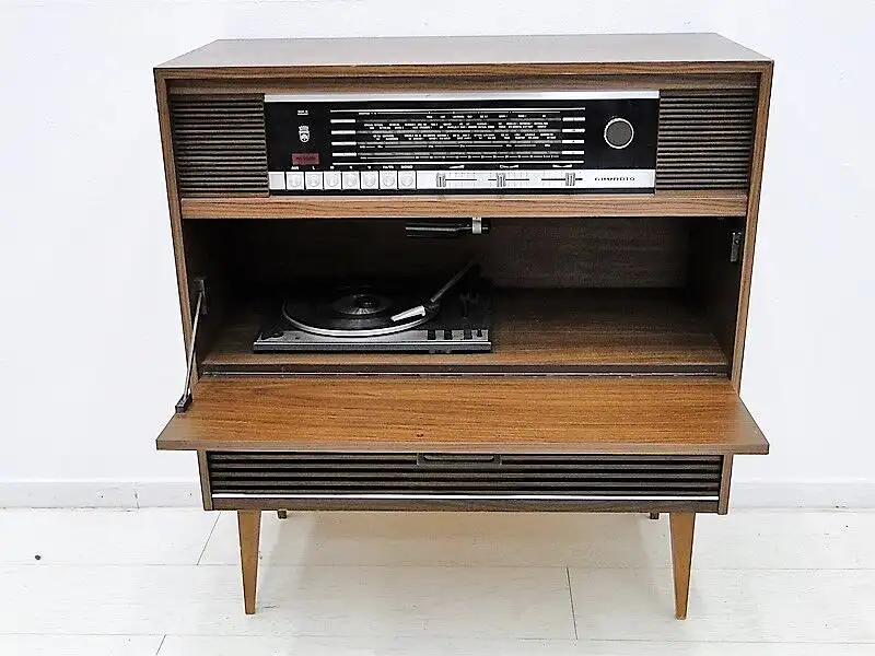 5047-Phonoschrank-Phonokasten-Radio-Grundig-Plattenspieler-Stereo-Konzertschrank 3
