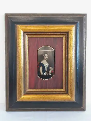 H739-Bild-Gemälde-Damenbildnis-gerahmt-