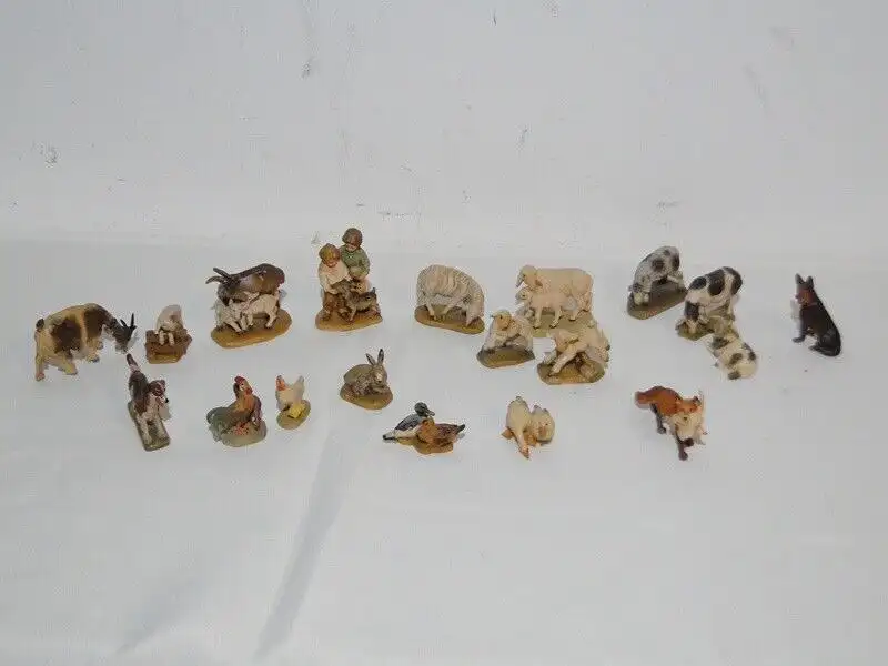3692D-Figuren-Bauernhof-Krippenfiguren-Kinder mit Tieren- 0