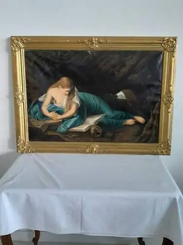 H1323-Szenenbild-Kunststudie-Ölbild-Ölgemälde-signiert-gerahmt-