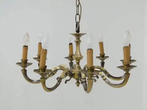 5262D-Luster-Deckenleuchte-Kronleuchter-Lüster-Messingluster-Messing patiniert