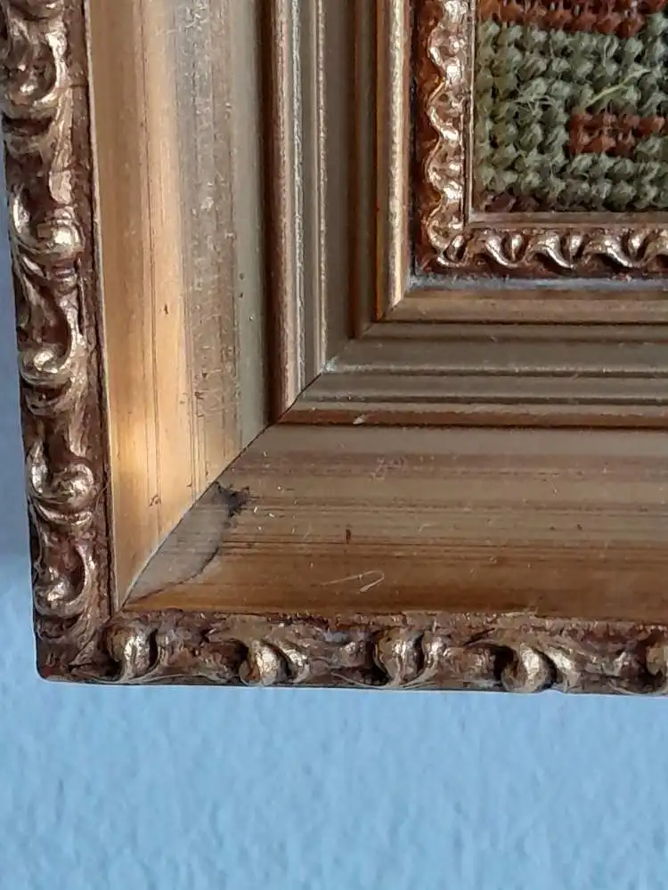 H528-Gobelin-Stillleben-Bild-Gemälde-Blumen-gerahmt- 3