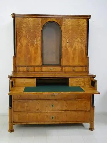 5575-Aufsatzkommode-Biedermeier-Ladenkommode mit Aufsatz-Schreibkommode-Esche-Se