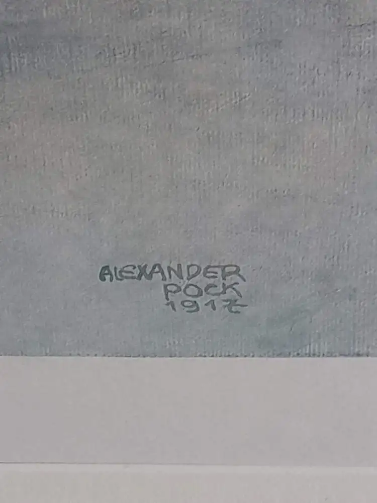 H405-Druck-Gemälde-Bild-Habsburger Monarchie-Passepartout-signiert-gerahmt- 6