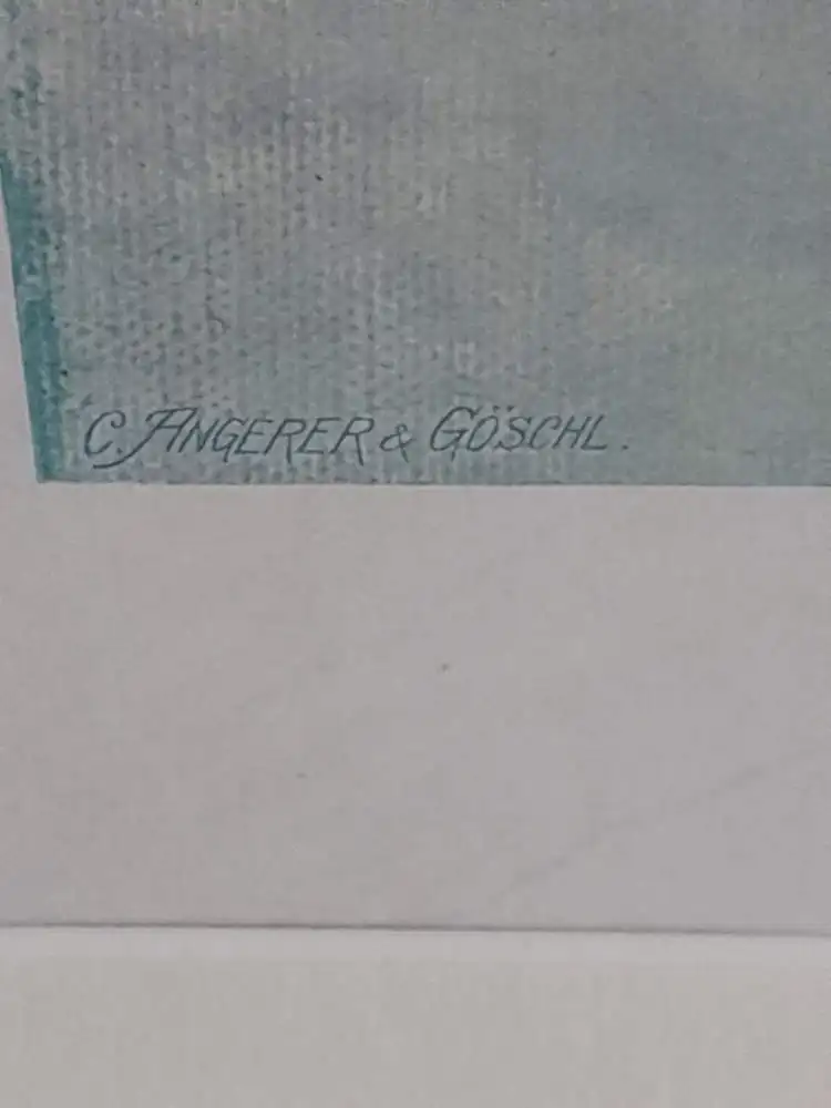 H405-Druck-Gemälde-Bild-Habsburger Monarchie-Passepartout-signiert-gerahmt- 7