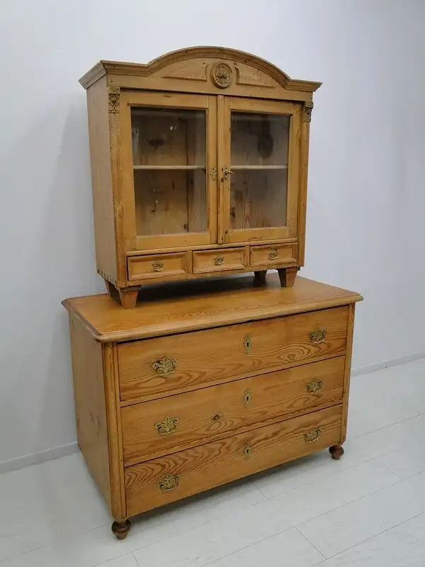 4561D-Landhauskommode-Aufsatzkommode-Bauernstube-Aufsatzvitrine-Kommode-Vitrine- 6
