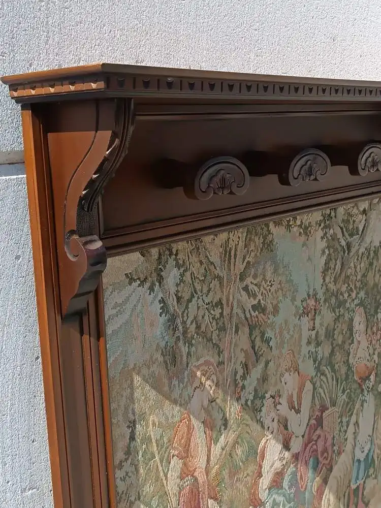 8004-Landhausstilmöbel-Garderobe mit Gobelin-Landhausstil-Stilmöbel-Gaderobe-Vor 2