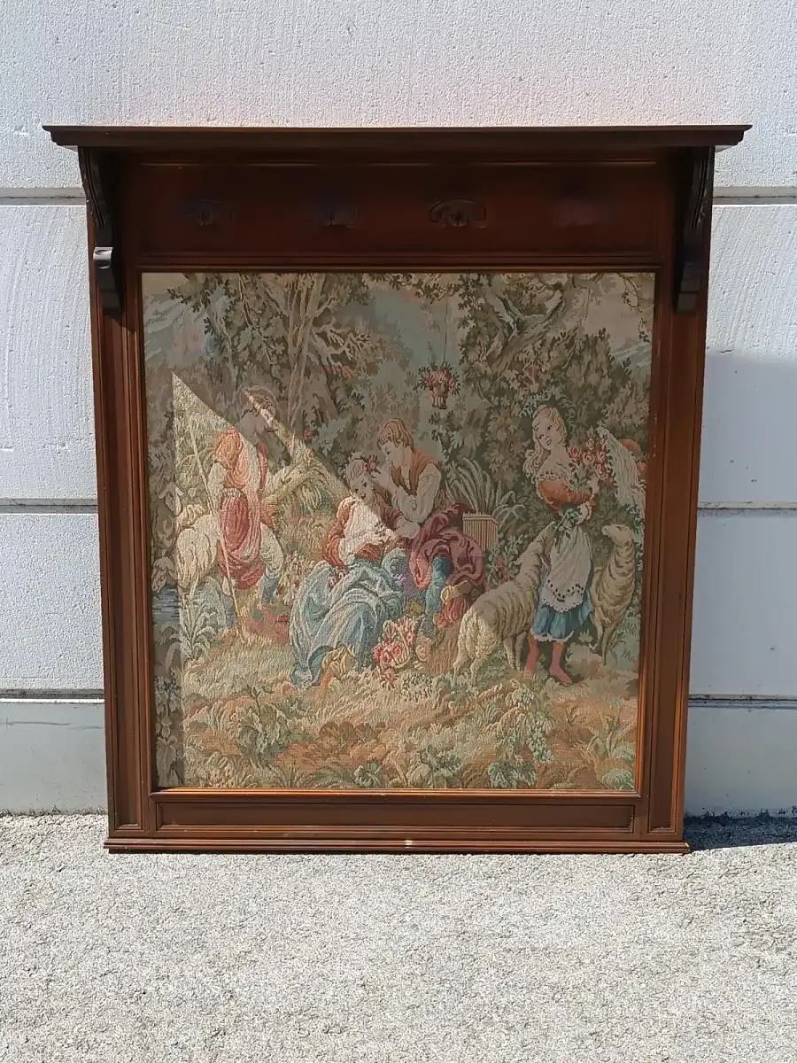 8004-Landhausstilmöbel-Garderobe mit Gobelin-Landhausstil-Stilmöbel-Gaderobe-Vor 4