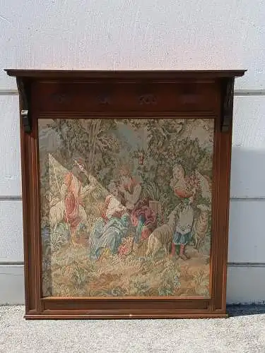 8004-Landhausstilmöbel-Garderobe mit Gobelin-Landhausstil-Stilmöbel-Gaderobe-Vor